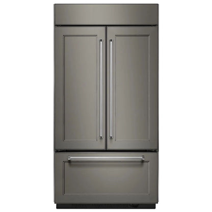 24.2 Cubic Feet 42" Width Built-In Panel Ready French Door Refrigerator With Platinum Interior Design