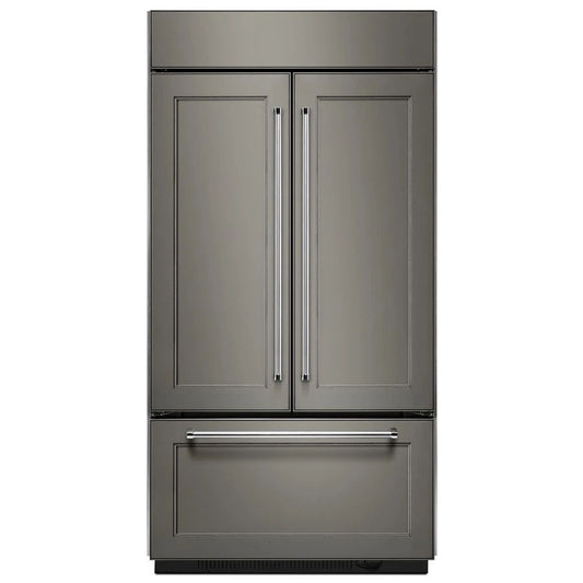24.2 Cubic Feet 42" Width Built-In Panel Ready French Door Refrigerator With Platinum Interior Design