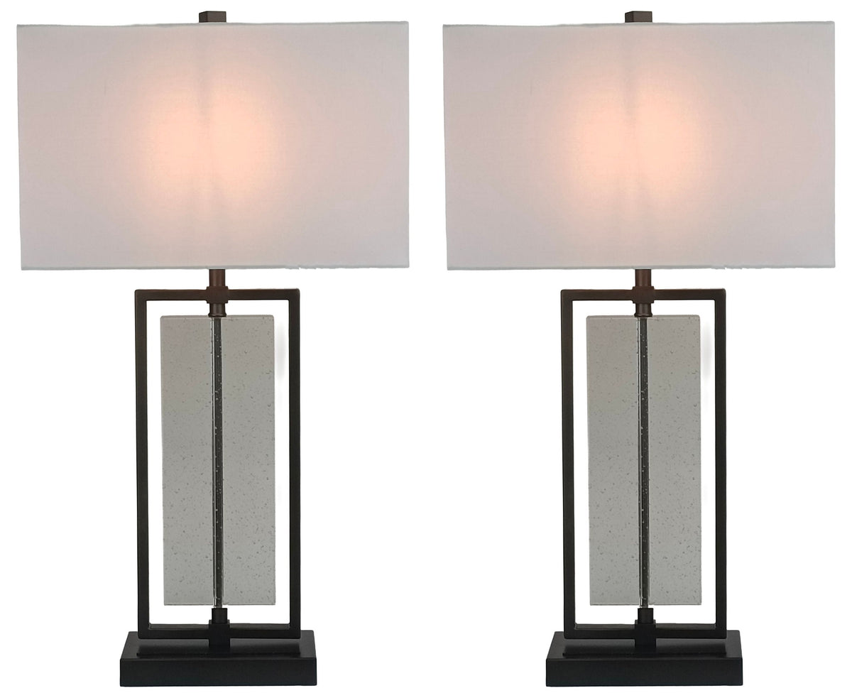 Stillwater Frame - 30 X 17 - Metal Table Lamp (Set of 2) - Gray Slate