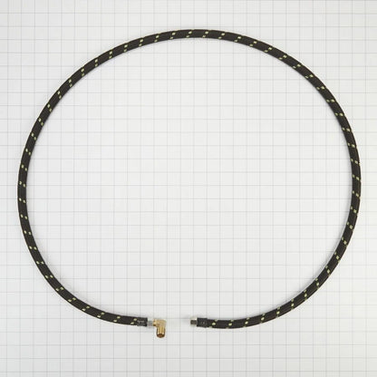 Dishwasher Water Line Installation Kit With 6' Hose, 3/8" X 3/8" Npt Male Compression Elbow, 3/4" X 3/8" Brass Gooseneck - Black