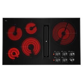 Black Floating Glass 36" JX3 Electric Downdraft Cooktop