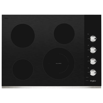30" Electric Ceramic Glass Cooktop With Dual Radiant Element
