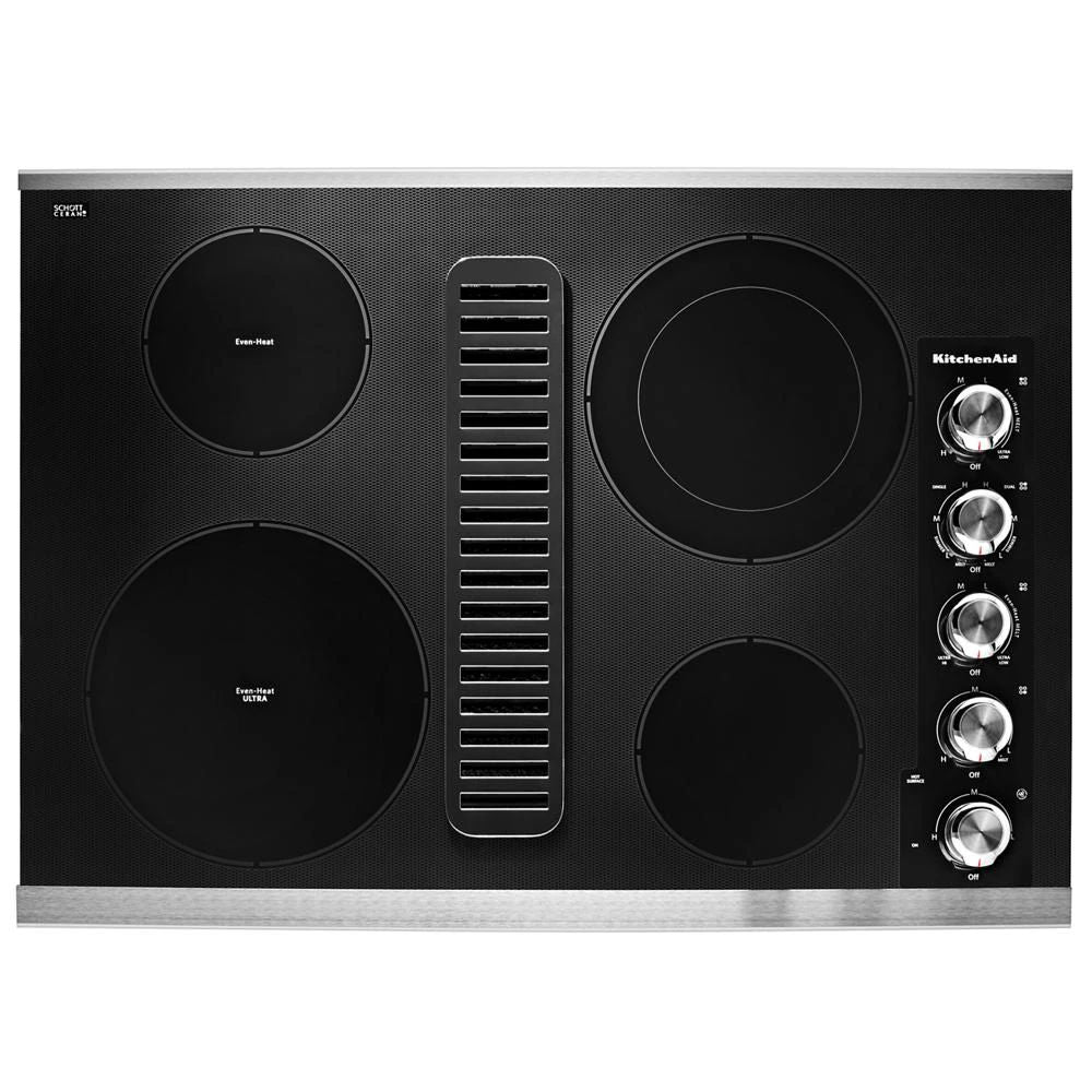 30" Electric Downdraft Cooktop With 4 Elements