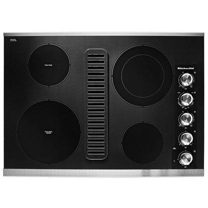 30" Electric Downdraft Cooktop With 4 Elements