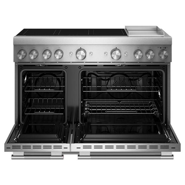 48" 6-Element Induction Freestanding Commercial-Style Range With Griddle - Stainless Steel