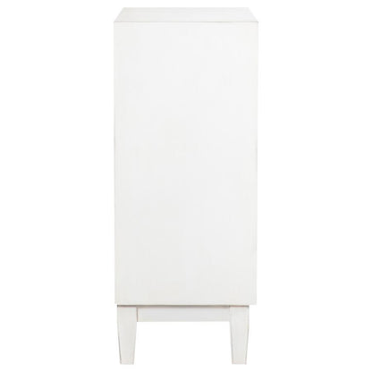 Gambon - 2 Door Wood Honeycomb Pattern Accent Cabinet - White