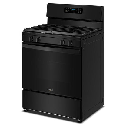 30" Gas Range With Crispy Mode And Dishwasher Safe Grates - Black