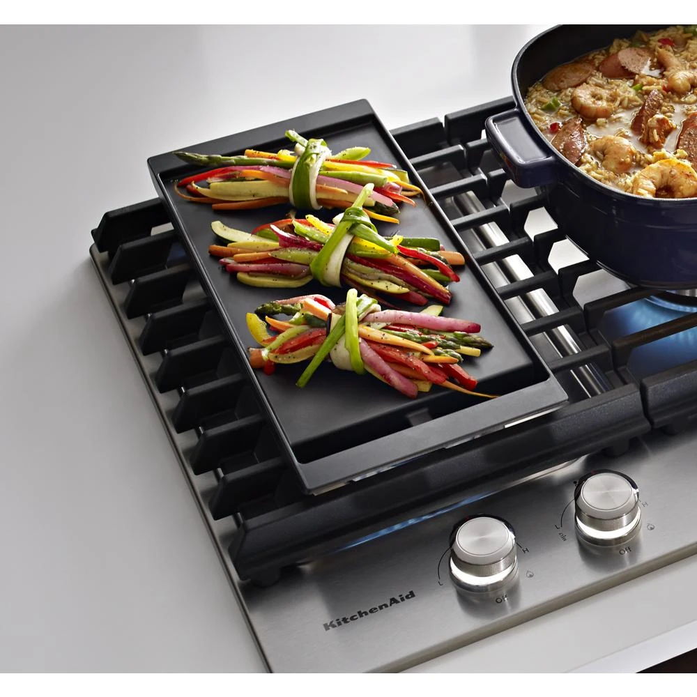 30" 5-Burner Gas Cooktop With Griddle