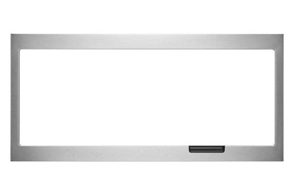 Built-In Low Profile Microwave Slim Trim Kit With Pocket Handle, Fits Cut-Out Height 12" - Stainless Steel