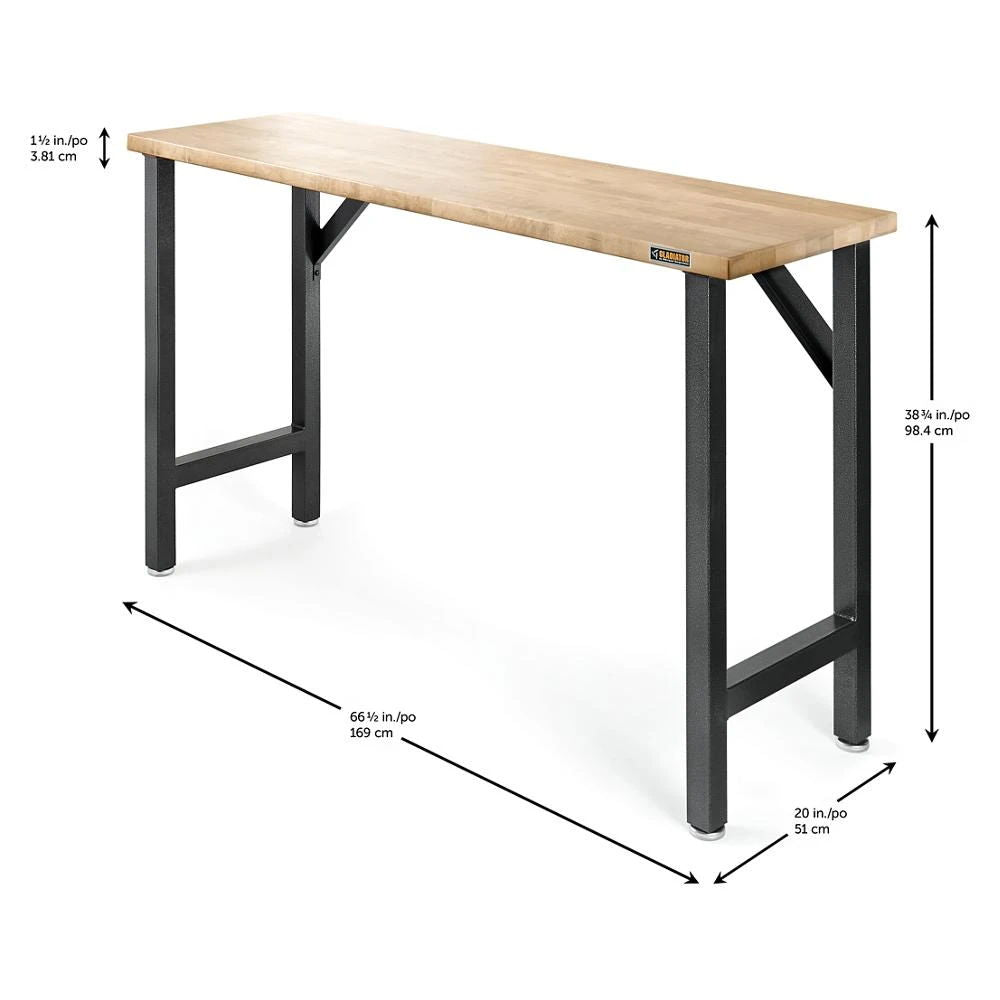 66-1/2" Wide Hardwood Modular Workbench