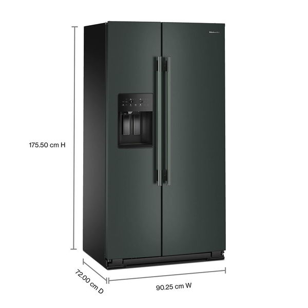 20.8 Cu. Ft. Counter-Depth Side-By-Side Refrigerator With Exterior Ice And Water Dispenser In Black Ore