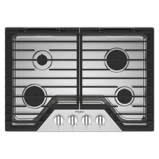 30" Gas Cooktop With Ez-2-Lift Hinged Cast-Iron Grates - Stainless Steel