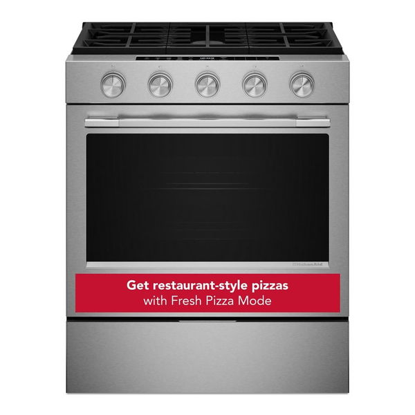 5.0 Cu. Ft. Smart Slide-In Gas Range With Convection Cooking Modes And 2-In-1 Burner - PrintShield Stainless Finish