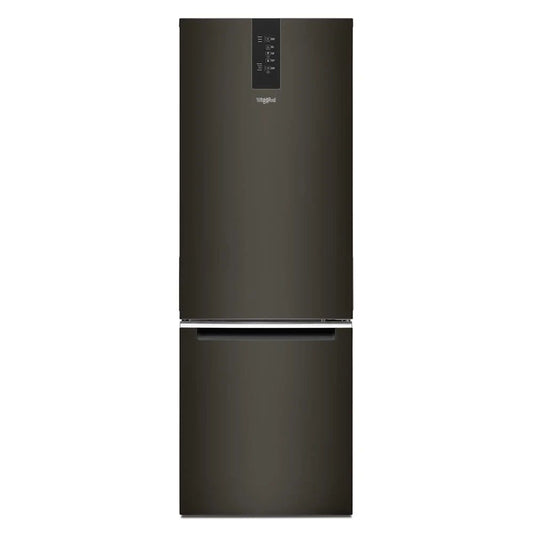 24" Wide Garage- Ready Bottom-Freezer Refrigerator, 12.9 Cubic Feet - Black Stainless Finish