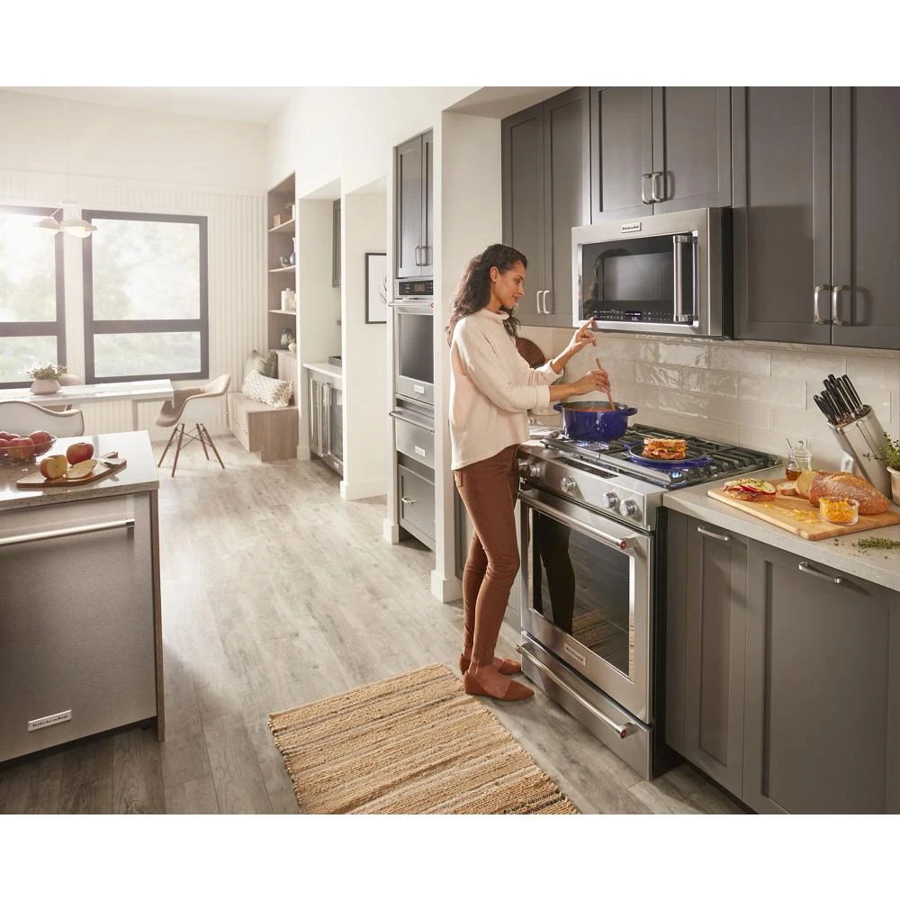 30" 5 Burner Gas Convection Slide-In Range With Baking Drawer
