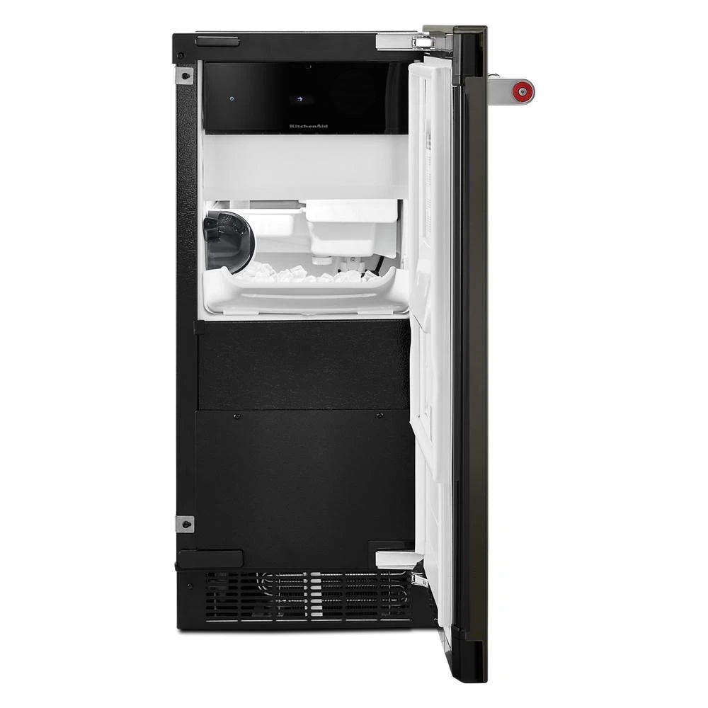 KitchenAid 15'' Automatic Ice Maker With PrintShield Finish - Black