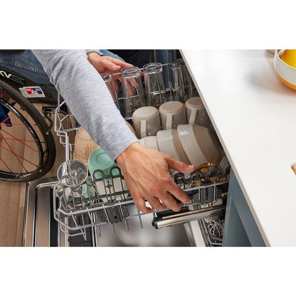 44 dBA Ada Compliant Dishwasher Flush With Cabinets With 3rd Rack - White