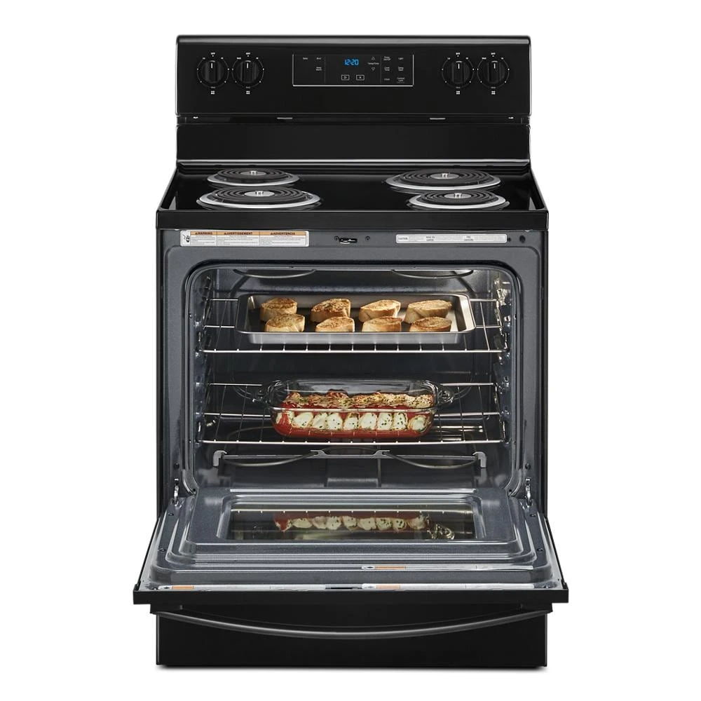 4.8 Cubic Feet Electric Range With Keep Warm Setting, Closed Door Broiling
