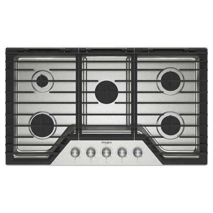 36" Gas Cooktop With 5 Burners And Ez-2-Lift Hinged Cast-Iron Grates - Stainless Steel