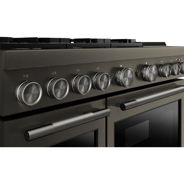 48" 6 Burner Commercial-Style Dual Fuel Range With Griddle - Black Ore