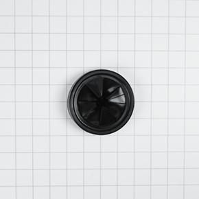 Disposer Splash Guard, With 4" Diameter Flexible Rubber Sink Baffle - Black