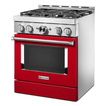 30'' Smart Commercial-Style Gas Range With 4 Burners - Passion Red