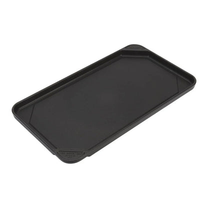 Range/Cooktop Griddle Non-Stick Cast Aluminum For All 2-Burner Cooking Surfaces Except Induction (1" H X 19 1/2" W X 11" D) - Black