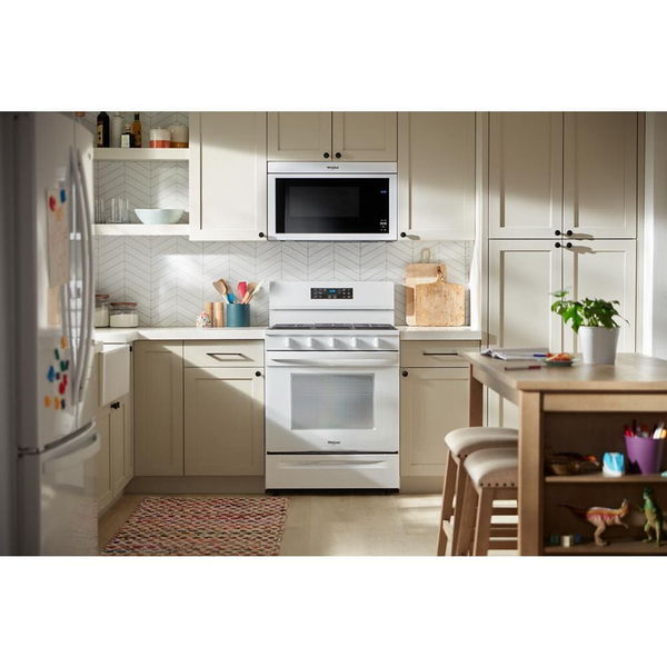 30" Gas Range With Air Cooking Technology, No Preheat Air Fry And Air Baking And Self Clean - White