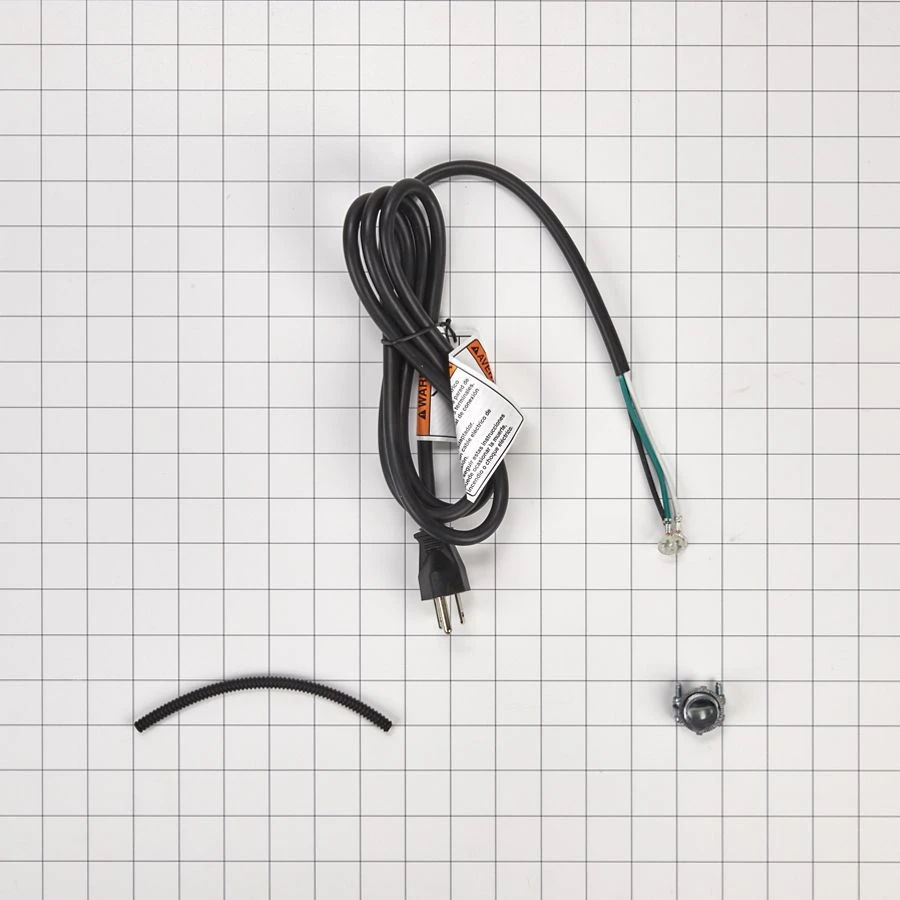 6' Dishwasher Power Cord 3 Wire 13 Amp Straight Plug - Black