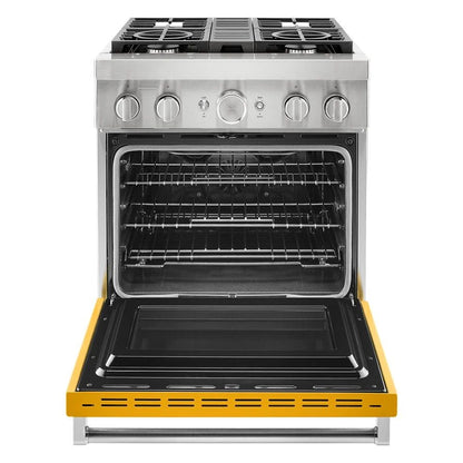 30'' Smart Commercial-Style Dual Fuel Range With 4 Burners - Yellow Pepper