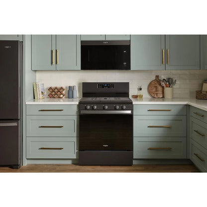 1.1 Cubic Feet Flush Mount Microwave With Turntable-Free Design - Black Stainless