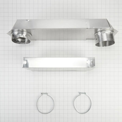 29"-50" Dryer Telescoping Vent Periscope For 2.5" Clearance, With 1 Male Snap-Lock Fitting And 1 Draw-Band Collar