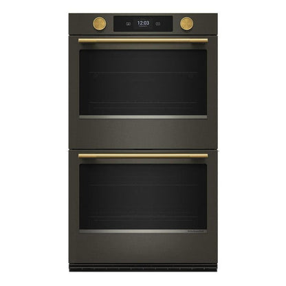 30" Smart Electric Double Wall Oven With Assisted Cooking Modes - Black Ore