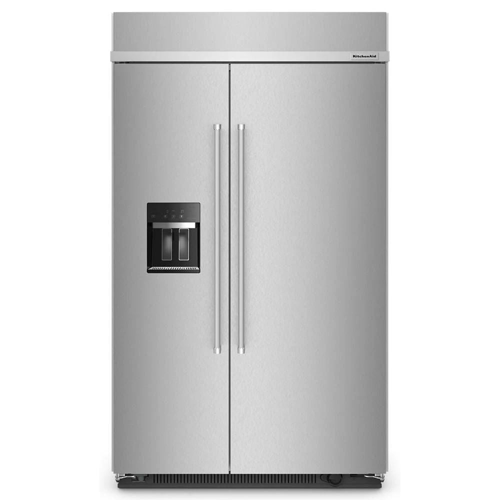29.4 Cubic Feet 48" Built-In Side-By-Side Refrigerator With Ice And Water Dispenser
