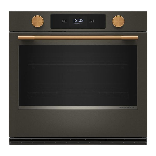 30" Smart Electric Single Wall Oven With Intelligent Cooking Camera - Black Ore
