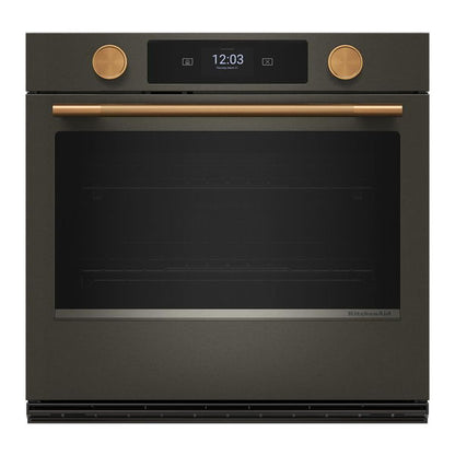30" Smart Electric Single Wall Oven With Intelligent Cooking Camera - Black Ore