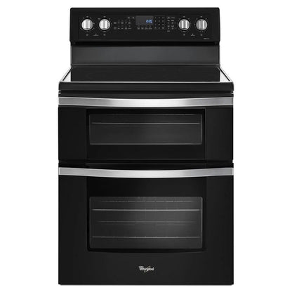 6.7 Cubic Feet Electric Double Oven Range With True Convection - Black Ice