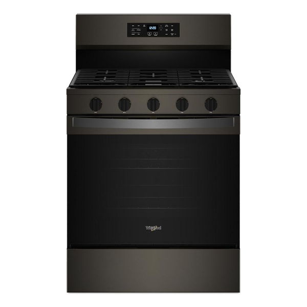 30" Gas Range With Air Cooking Technology, No Preheat Air Fry And Air Baking And Self Clean - Black Stainless