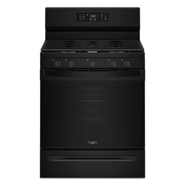 30" Gas Range With Air Cooking Technology And Steam Clean - Black