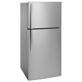 30" Wide Top Freezer Refrigerator, 19 Cubic Feet - Monochromatic Stainless Steel - Pearl Silver