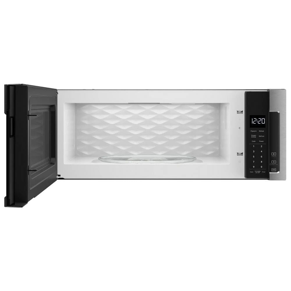 1.1 Cubic Feet Low Profile Microwave Hood Combination - Black-On-Stainless
