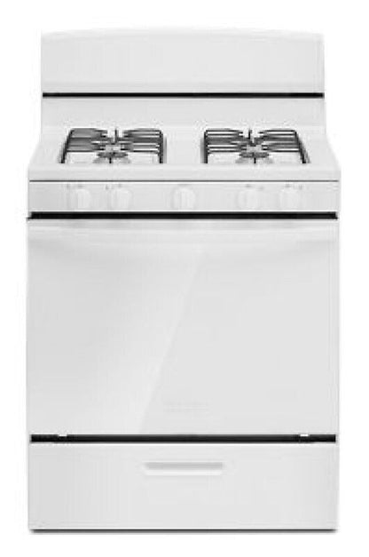 30" Gas Range With Easy-Clean Glass Door - White