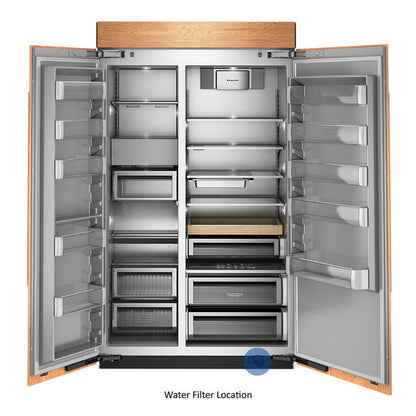 30 Cu. Ft. 48" Built-In Panel-Ready Side-By-Side Refrigerator With Platinum Interior