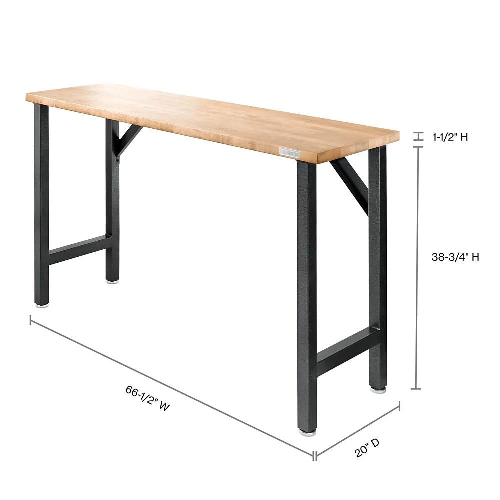 66-1/2" Wide Hardwood Modular Workbench