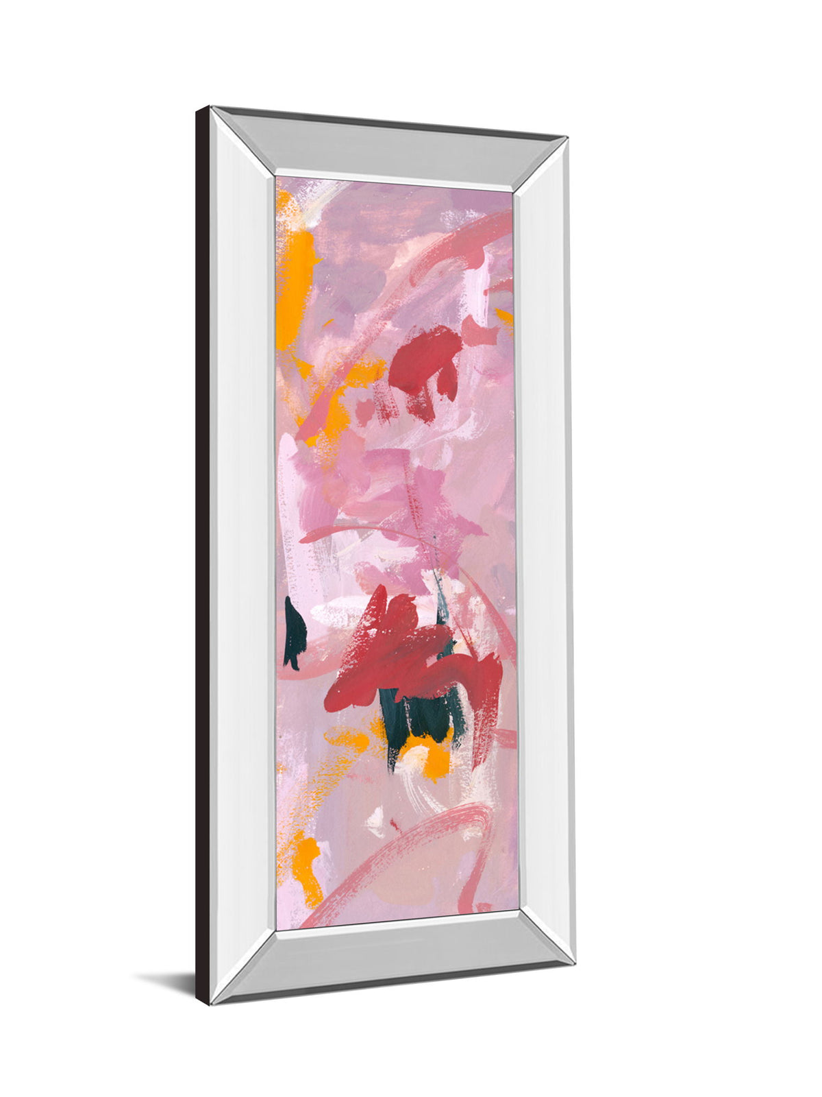 Composition 1a By Melissa Wang - Mirror Framed Print Wall Art - Pink