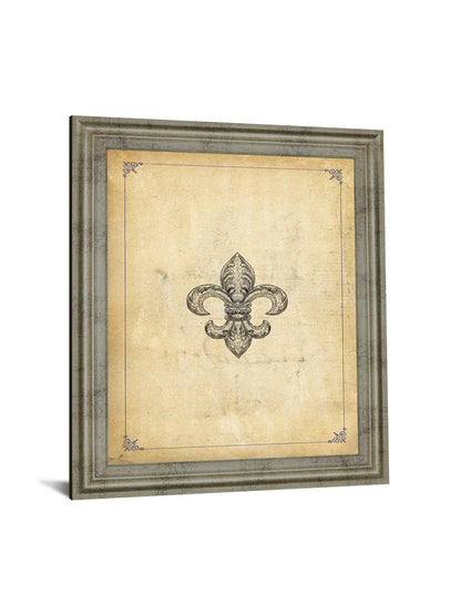 Classic Fleur Crest - 28" x 34" Framed Wall Art