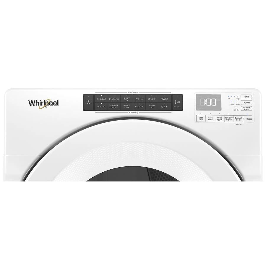 7.4 Cu.Ft Front Load Long Vent Electric Dryer With Intuitive Controls - White