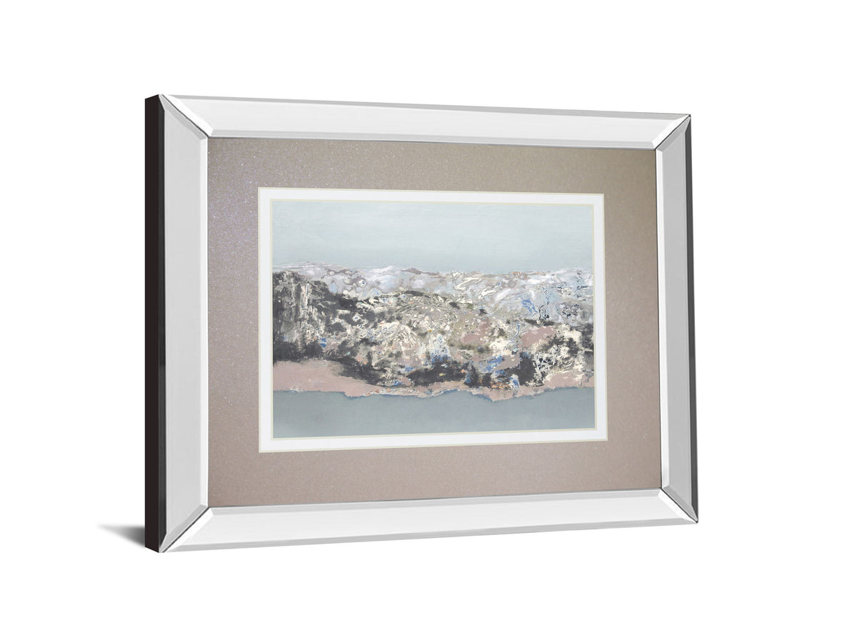 Terrain By Caroline -Mirror Framed Print Wall Art - Dark Gray