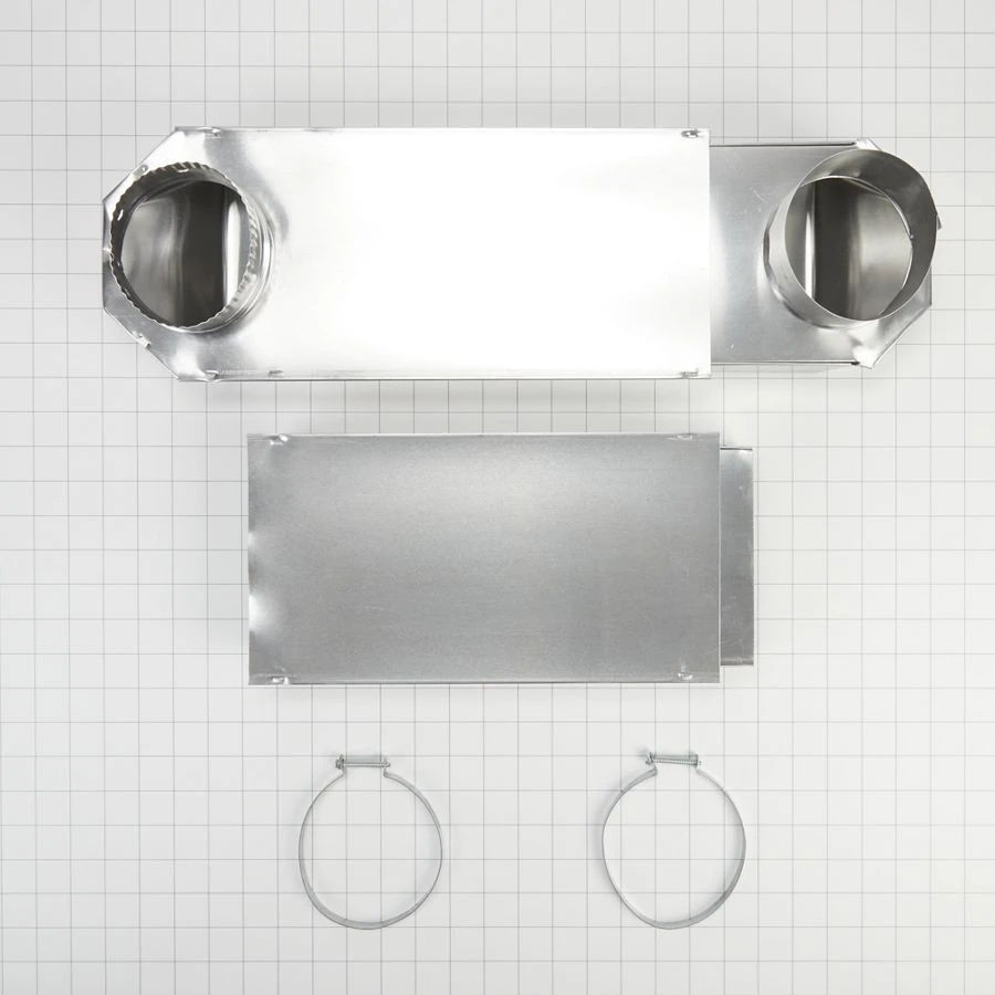 29"-50" Dryer Telescoping Vent Periscope For 2.5" Clearance, With 1 Male Snap-Lock Fitting And 1 Draw-Band Collar