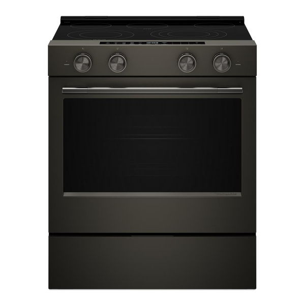 5.3 Cu. Ft. Smart Slide-In Electric Range With Two Even-Heat Hyper Elements And Convection Cooking Modes - Black Ore
